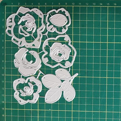 Cutting Dies Metal Stencils Scrapbooking Tools DIY Embossing Template for Paper Card Making Album Arts Crafts Supplies (Flower Set A-10.2x14.3cm)