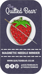 The Quilted Bear Needle Minder - Needle Minder Magnet for Keeping Sewing & Embroidery Needles, Cross Stitch Needles Safe When Stitching Cross Stitch Supplies & Embroidery Supplies (Strawberry)