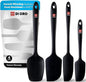 DI ORO Silicone Spatula Set - Rubber Kitchen Spatulas for Baking, Cooking, & Mixing - 600°F Heat-Resistant & BPA Free Silicone Scraper Spatulas for Nonstick Cookware - Dishwasher Safe (4pc, Black)