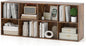 Giantex 8-Cube Bookcase, Floor Standing Bookshelf with Storage & 2 Anti-Tipping Kits, Open Storage Organizer, Cubby Wooden Book Shelf for Living Room, Study & Bedroom, Rustic Brown