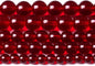 12mm Garnet Red Glass Crystal Beads Smooth Round Stone Beads with Energy Power for DIY Jewlery Bracelets Making 32pcs 1 Strands 15"