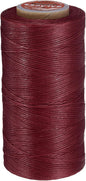 uxcell Flat Leather Sewing Waxed Thread, 270m / 295 Yards Polyester Wax String, 150D Wax Stitching Cord for Leather Crafts, Bookbinding, Bracelets Braided, Burgundy
