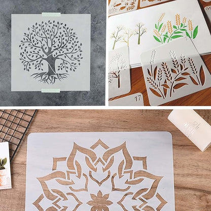 10 Sheets 10 mil Mylar Sheet, 12 x 12 inch Milky Translucent Plastic Blank Stencils, Reusable Stencil Template Material, Make Your Own Stencil
