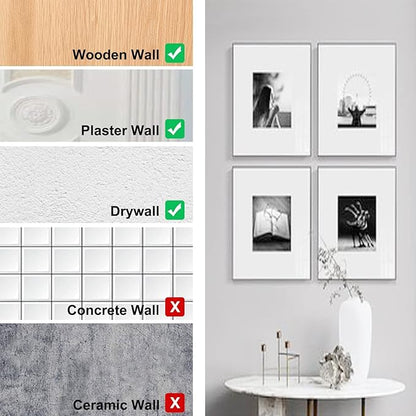 330pc Picture Hanging Kit - Wall Hangers, Nails, Wire, Screw Eyes, D Rings & Tool for Frame & Canvas Mounting
