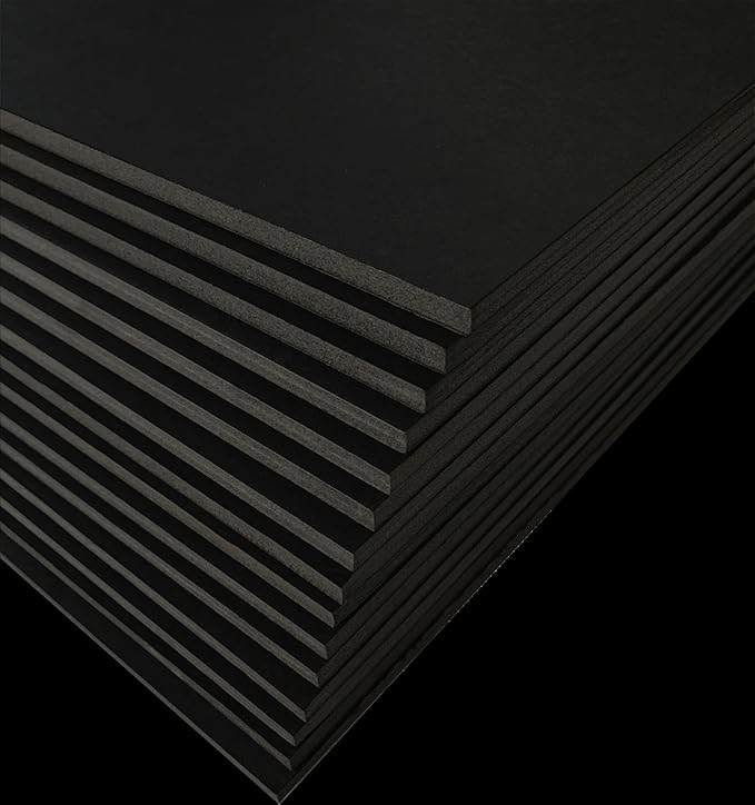 Black Foam Board 11 x 14 x 1/8" (3mm) Inch, 15 Pack Acid-Free Foam Core Poster Board Sheets for Art, Crafts, Presentation, Vision Board, Signboard, and Party Decorations