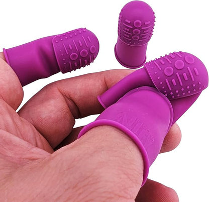 Comfortable Soft Flexible Thimbles | THIK-Grip Thimble | Small (3) - Medium (3) - Large (3) | Magnetic Sewing Needle Holding Wristband (1)
