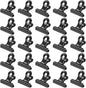 30 Pack Bulldog Clips 0.87 Inch Small Hinge Paper Clips Metal Hinge Clips for Crafts, Food Bags, Drawings, Photos at Home Kitchen & Office Usage, Black, 22mm