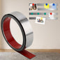 Self Adhesive Backing Metal Strip for Magnets, Flexible Ferrous Memo Tapes Roll for Bulletin Boards in Studio, Office, School (Glossy Silver, 118''L x 1.57''W)