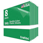 Trotec TroLase | 12"x12"x1/16", 8 Pcs | Bright Green/White | 2 Ply | Modified Acrylic | Laser Engraving Double Color Plastic Sheet | Engraving Blanks for Laser, Saw, Guillotine | Made in USA