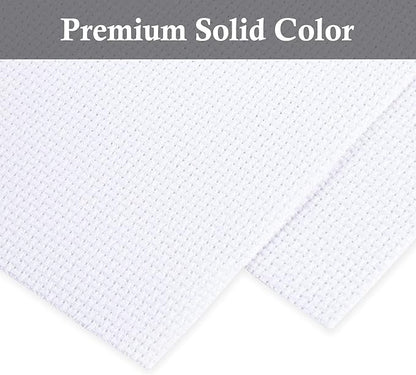 Aida Cloth Big Size 11 Count, White Cross Stitch Fabric, 39 inch by 60 inch