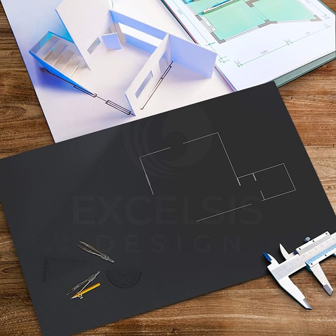 Black Foam Board 20 x 24 x 1/8" (3mm) Inch, 15 Pack Acid-Free Foam Core Poster Board Sheets for Art, Crafts, Presentation, Vision Board, Signboard, and Party Decorations