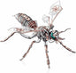 3D Puzzles for Adults, Metal Model Kit Wasp Mechanical Puzzle for Adults/Teens, DIY Creative Craft Gifts Kits Difficult Assembled 3D Puzzle for Family Time, Home Decor (Rosegold)