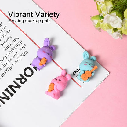 HILAZA 18Pcs Pencil Top Erasers for Kids, 3D Cute Rabbit Pencil Toppers, Bulk Fun Pencil Cap Easters for School Classroom Supplies Prize Gifts Party Favors
