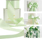 HUIHUANG Seafoam Green Ribbon 2 inch Wide Double Faced Satin Ribbon Pastel Green Ribbon for Gift Wrapping, Bows Making, Flower Bouquet, DIY Crafts, Wedding, Holiday Party Decor -25 Yards/Roll