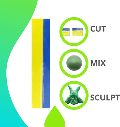 Green Stuff Putty - 12 Inches - Epoxy Putty for Miniatures, Sculpting, and Modeling - Original Kneadatite Greenstuff