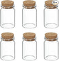 uxcell 6Pcs Mini Glass Bottles with Cork Stoppers, 30ml Small Clear Bottles Glass Empty Jars Vials for DIY Crafts Party Wedding Decor Favors
