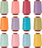 12PCS Sewing Thread Kit 30wt Spools,12 Colors,Assorted Colors Each 800 Yards of Polyester Threads for Sewing Hand and Machine,Stitching, Quilting, Serger (ZH-12PCSYMZBZQ)
