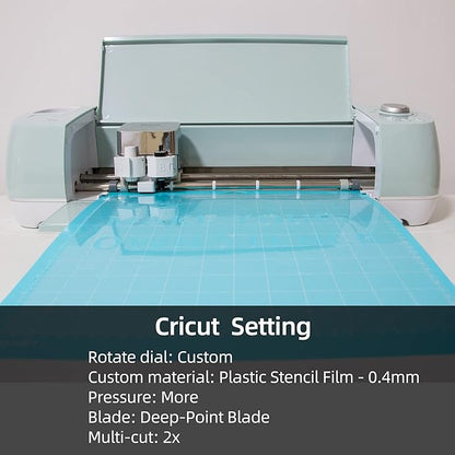 7.5Mil Blank Mylar Sheet (10 Pack), 12“ X 12” Clear Plastic Sheet, Clear Acetate Sheets for Cricut, Stencil Plastic Sheets for Cutting Machine, PET Stencil Material