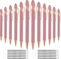 12 PCS 2 in 1 Stylus Ballpoint Pen with Stylus Tip, 1.0 mm Black Ink Metal Pen Stylus Pen for Touch Screens (Rose Gold & Gold)