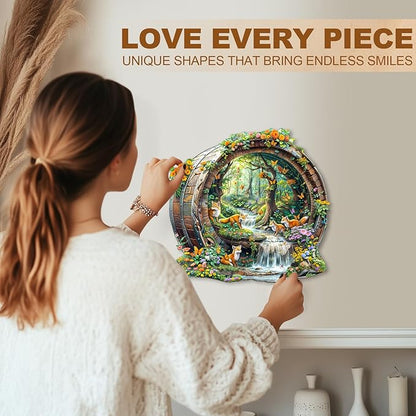 Wooden Puzzles for Adults, Fox Wooden Jigsaw Puzzle for Adults, 440 PCS Unique Animal Shape Wood Puzzles Adult, Birthday Party Gifts for Friends & Family Leisure Time Game Home Decor (XL-17.3*16.6in)