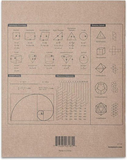 KOALA TOOLS | Graph Paper Notebook (3 Pack) | 7.75" x 9.75", 60 pp. - Quad, Grid, Graphing Field Notebook Set - For Scientific and Math Use