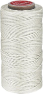 uxcell Flat Leather Sewing Waxed Thread, 140m / 153 Yards Polyester Wax String, 300D Wax Stitching Cord for Leather Crafts, Bookbinding, Bracelets Braided, Milky White