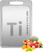 Titanium Cutting Board with Juice Groove-Pure Titanium Cutting Boards For Kitchen，Double-Sided Metal Chopping Board Titanware Cutting Mat for Cutting Meats, Fruits & Vegetables (11.4"L x 7.9"W)