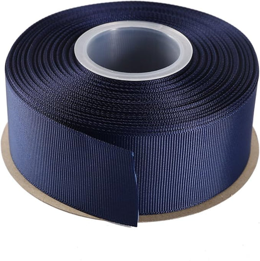 ITIsparkle 11/2" Inch Grosgrain Ribbon 25 Yards-Roll Set for Gift Wrapping Cake Decoration Party Favor Hair Braids Hair Bow Baby Shower Decoration Floral Arrangement Craft Supplies, Navy Ribbon