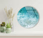 My Photostation.com 31.5''(80cm) Diameter Sea Waves Round Glass Wall Art Tempered Glass Printing Wall Decor Large Wall Art Wall Hangings