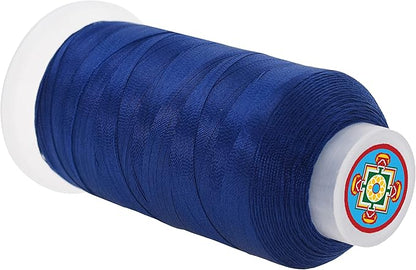 Mandala Crafts Navy Blue Heavy Duty Thread -1500 Yds Tex 70 Thread for Sewing Drapery Jeans Leather Hair - Bonded Polyester Thread Outdoor Marine Upholstery Threads