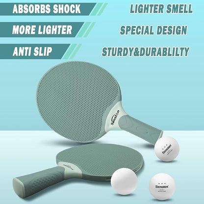 Senston Table Tennis Rackets Set,Professional Ping Pong Paddle Set for 4 Players, Composite Rubber Table Tennis Paddles, Indoor or Outdoor Games.