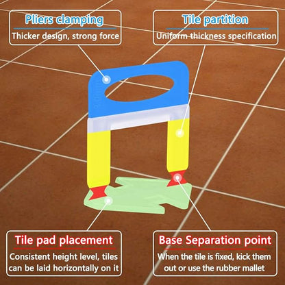 600 PCS Tile Leveling System Clips 1/16''(1.5mm) 600-Piece Tiles Leveler Spacers Tool for Professional Ceramic Tile and Stone Installation