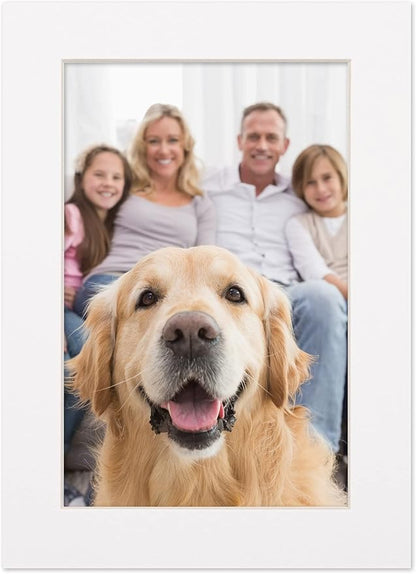 6x8 Mat for 8x10 Frame - Precut Mat Board Acid-Free White 6x8 Photo Matte Made to Fit a 8x10 Picture Frame, Premium Matboard for Family Photos, Show Kits, Art, Picture Framing, Pack of 10 Mats