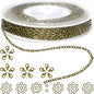 Jishi 33ft Link Cable Chain Roll 2mm, Bronze Chain for Jewelry Making Necklace Earring Bracelet DIY Craft Jewelry Making Findings Supplies, Bronze Plated Iron Metal Rolo Necklace Chain Spool Set