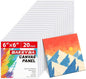 6x6inch Small Canvases for Painting, 20 Pack Mini Canvas Boards Primed Acid Free for Oil, Watercolor, Acrylic Paint