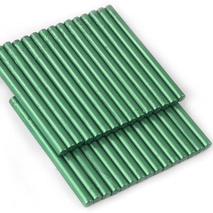Pine Green Wax Seal Sticks, 30pcs Sealing Wax Sticks, HOSEALING Glue Gun Wax Seal Sticks for Wax Seal Stamp, Premium Sealing Wax for Wedding Invitations, Letter, Envelope (Mini Size)