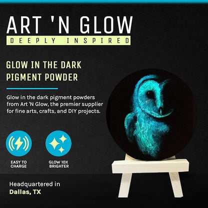 Glow in The Dark Pigment Powder - Neutral and Fluorescent Color for Art Painting, Fine Art, Nail Art Paint, and DIY Crafts - Long Lasting, 10+ Color Options - Neutral Green - (120 Grams/4 Ounces)