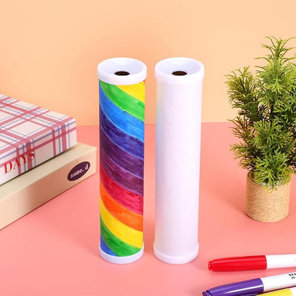 DOITOOL Blank Kaleidoscope Making Kit for Kids, 12 Pcs DIY Kaleidoscope Kit Variety Tool, Preschool Material for Teaching