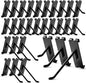 Gridwall Hooks 2 Inch, 4 Inch, 6 Inch, 60 Pack Heavy Duty Display Hook for Wire Grid Wall Panel, Grid Wall Accessories for Retail, Craft Shows, Home Setup and Customized Display, Black