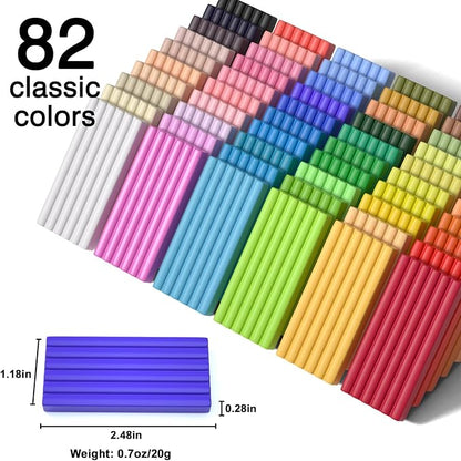 Shuttle Art 82 Colors Polymer Clay Kit with 19 Clay Tools, 16 Kinds of Accessories, Non-Toxic, Non-Sticky, Ideal DIY Art Craft Gift for Kids Adults
