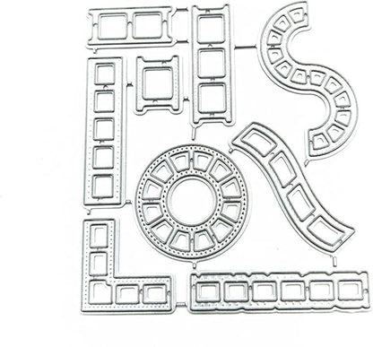 Cutting Dies Metal Stencils Scrapbooking Tools DIY Embossing Template for Paper Card Making Album Arts Crafts Supplies (Films-8.2x7.5cm)