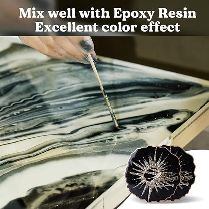 LET'S RESIN High Concentrated Black Epoxy Resin Pigment Paste, 100ml, Opaque Resin Dye for Art, River Table, Jewelry Making, Coasters