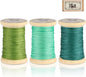 Natural Waxed Thread, 0.55mm/0.8mm, Wax Thread for Handcrafted Wrapping, Sewing, Bookbinding, Leather Threads, Beginners Craft DIY, Hemp Cord (Teal/Aqua/Forest, 0.8mm/16 Yards)