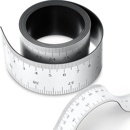 1 Pcs 39.37 Inch Magnetic Ruler Flexible Magnetic Ruler Magnet Measuring Tape with Both Inches and Centimeters, Suitable for Whiteboard, Lathes, Workshops, Table Saws, Mills, Easy to Take