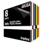 Trotec TroLase | 12"x12"x1/16", 8 Pcs | Multicolor | 2 Ply | Modified Acrylic | Laser Engraving Double Color Plastic Sheet | Engraving Blanks for Laser, Saw, Guillotine | Made in USA