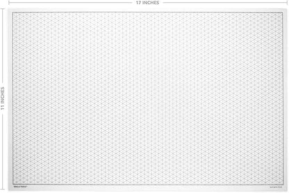 Koala Tools | Geometric Grid Transparency Sheets (Variety Pack of 4) - 11" x 17" | Overhead Projector and Light Box Transparencies - Tracing Film for Sketching & Drawing