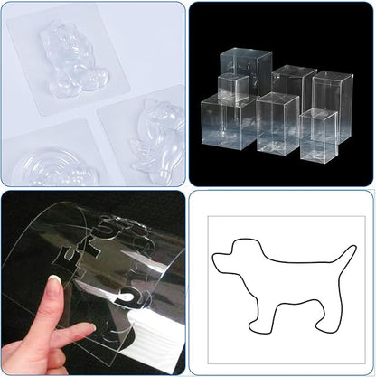 12 Inches x 80 ft 6 Mil Acetate Roll Clear Acetate Sheets for Crafts Blank Stencil Sheets Transparency Mylar Template Material Reusable Acetates Paper Roll for Craft Stencil Vinyl for Cutting Machines