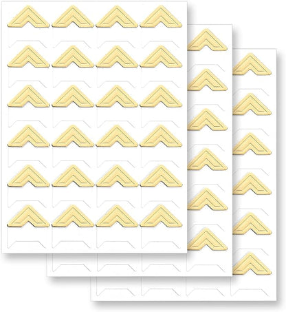 360 Pcs Photo Corners for Scrapbooking, Gold Photo Corner Stickers, Acid Free Picture Corners Self-Adhesive for Scrapbooking, Photo Corners for DIY Scrapbook, Photo Album, Memory Books, Diary