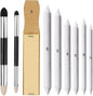 Haojiaho Blending Stump, 9pcs Blending Stumps, Blending Sponge Pens and Sandpaper Pencil Sharpener, Washable & Reusable, Tortillions Paper Art Blenders for Student Artist Charcoal Sketch Drawing
