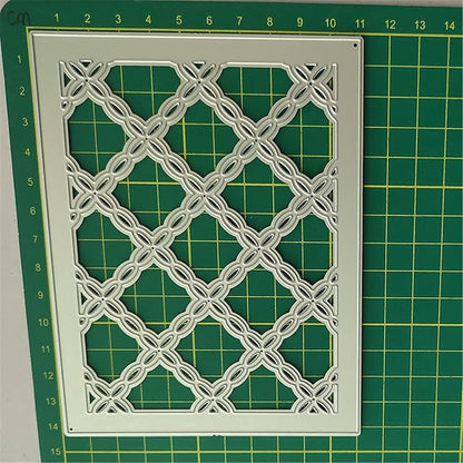Cutting Dies Metal Stencils Scrapbooking Tools Flowers Lace Frame DIY Embossing Template for Paper Card Making Album Arts Crafts Supplies (Diamond Frame-14.3x11.1cm)